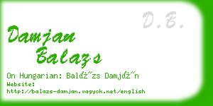 damjan balazs business card